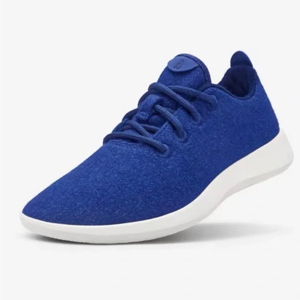 Allbirds Wool Runners Merino Hazy Cobalt Blizzard Sole ZQ Walking Sneake…